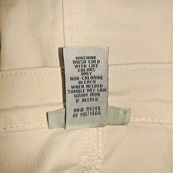 Catherines Womens Capris Plus Size 20W White Cotton Blend Factory Distre… - Picture 3 of 6